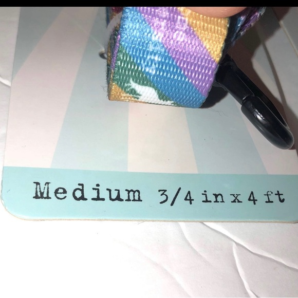 Dog is Good Dog Leash & Matching Collar/ Rainbow Design/ Size Medium/NEW - Picture 3 of 5